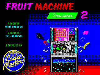 Fruit Machine Simulator 2 title screen for ZX Spectrum